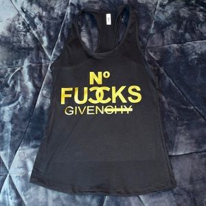 No fucks given workout tank top